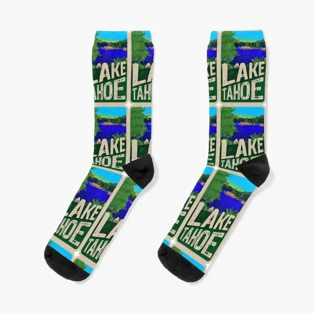 Lake Tahoe Socks football moving stockings gift Luxury Woman Socks Men's