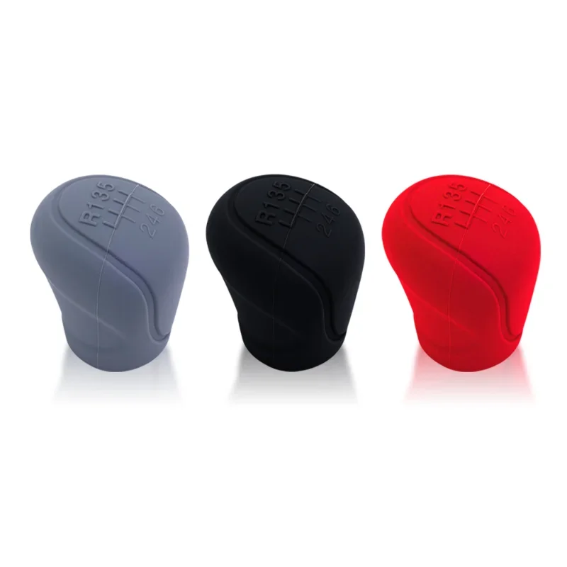 Car Silicone Gear Shift Knob Cover Gear Shift Non-Slip Grip Handle Protective Covers Manual 6-speed Car Interior Accessories image 2