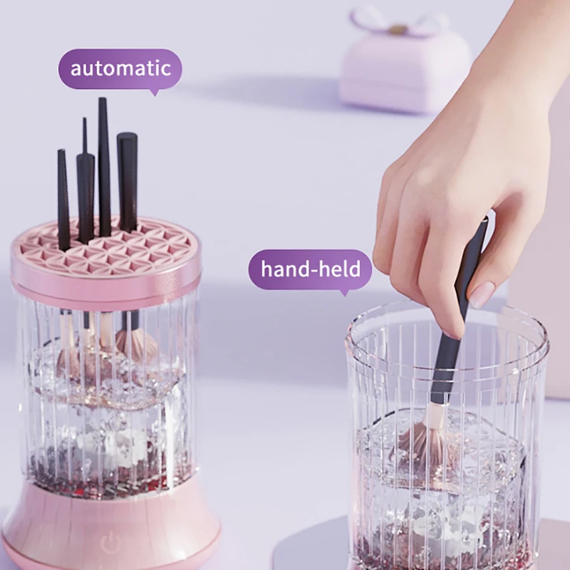 منظف فرش المكياج يعمل بمنفذ USB، عديم الرائحة، خالي من البطارية، ملحق أدوات التجميل الأساسية، غسالة ومجفف الفرشاة، التوصيل والتشغيل