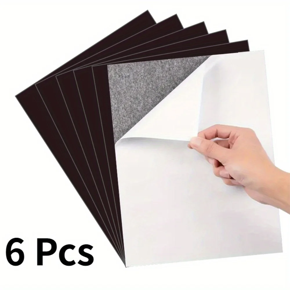 Flexible Magnetic Adhesive Sheets, 5 x 7 Inch, Easy-Cut 26 Mil Self-Adhesive Sheets for Photos, Crafts, Fridge & Office