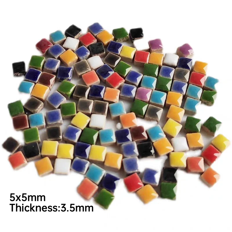 5mm Mikro Seramik Mozaik Karo DIY Hobileri El Sanatları Malzemesi, DIY Küçük Mini Porselen Mozaik Karo