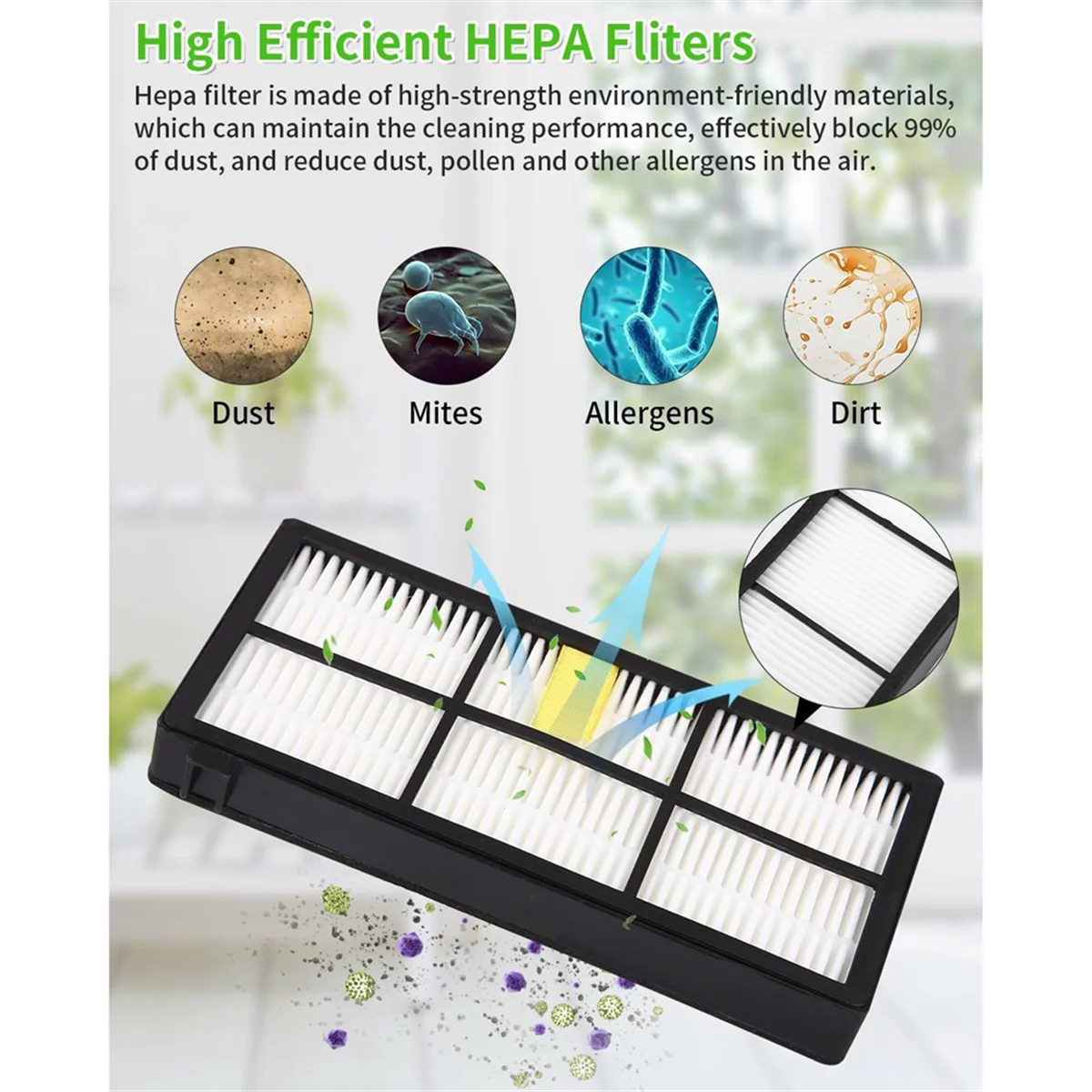 Piezas de filtro Hepa para Robot aspirador, cepillo lateral principal, para 860, 865, 870, 880, 896, 960, 966, 971, 976, 980, 981