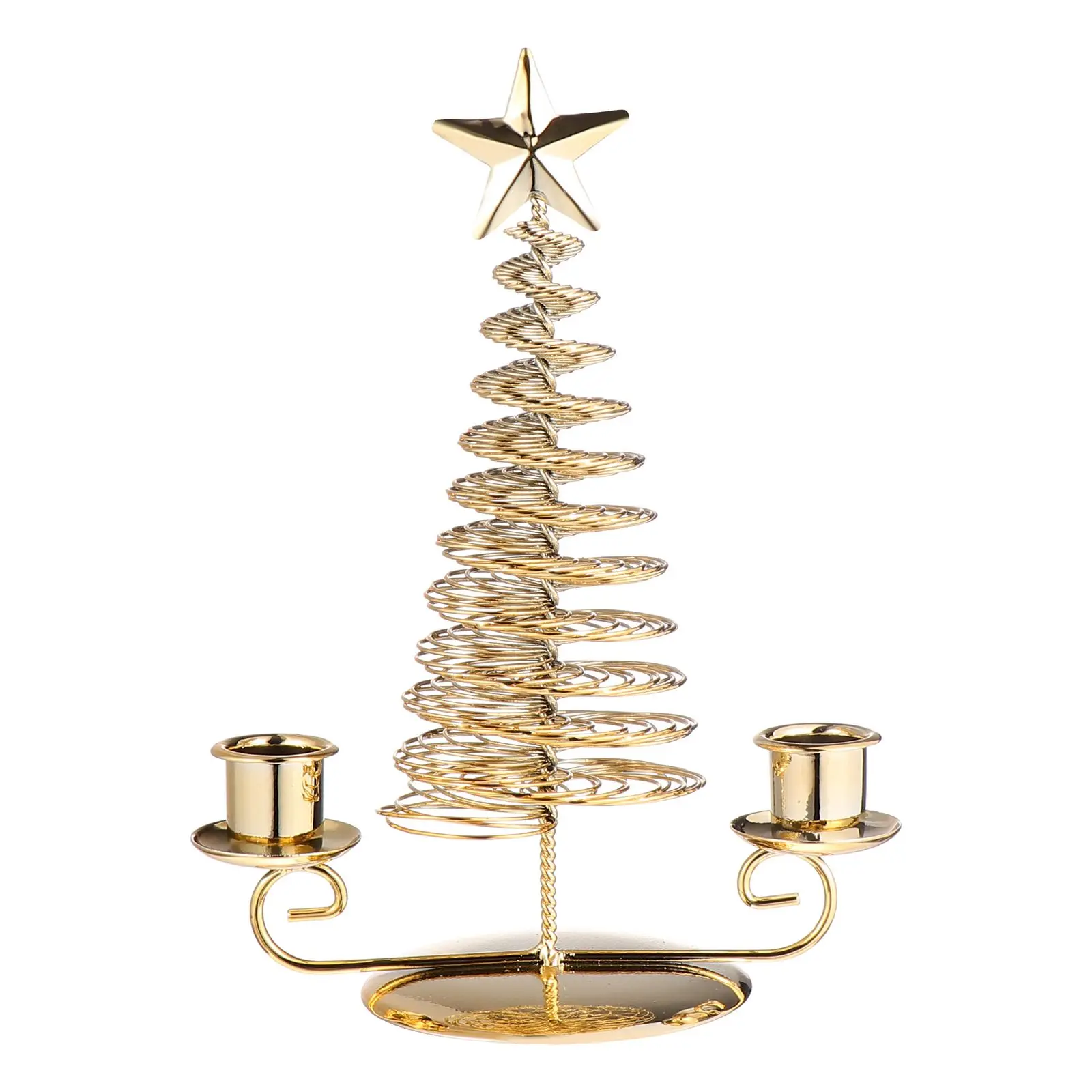 

Single Head Candlestick Ornament Christmas Centerpieces for Dining Table Decorations Indoor Metal Large Decorative Holder
