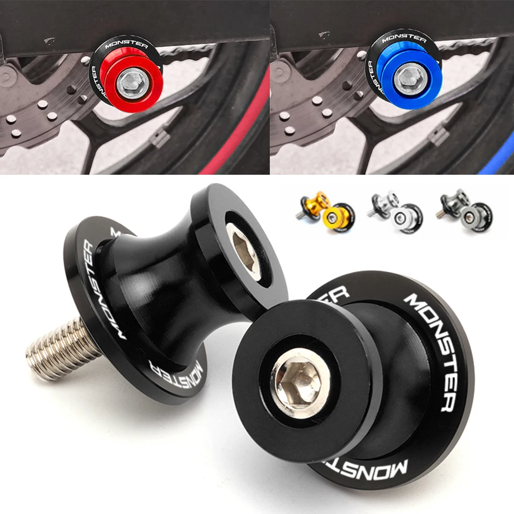 

For Ducati Monster 600 620 696 796 797 821 937 950 S20R Motorcycle Swingarm Spools Slider Stand Screws Bolts M6 CNC Accessories