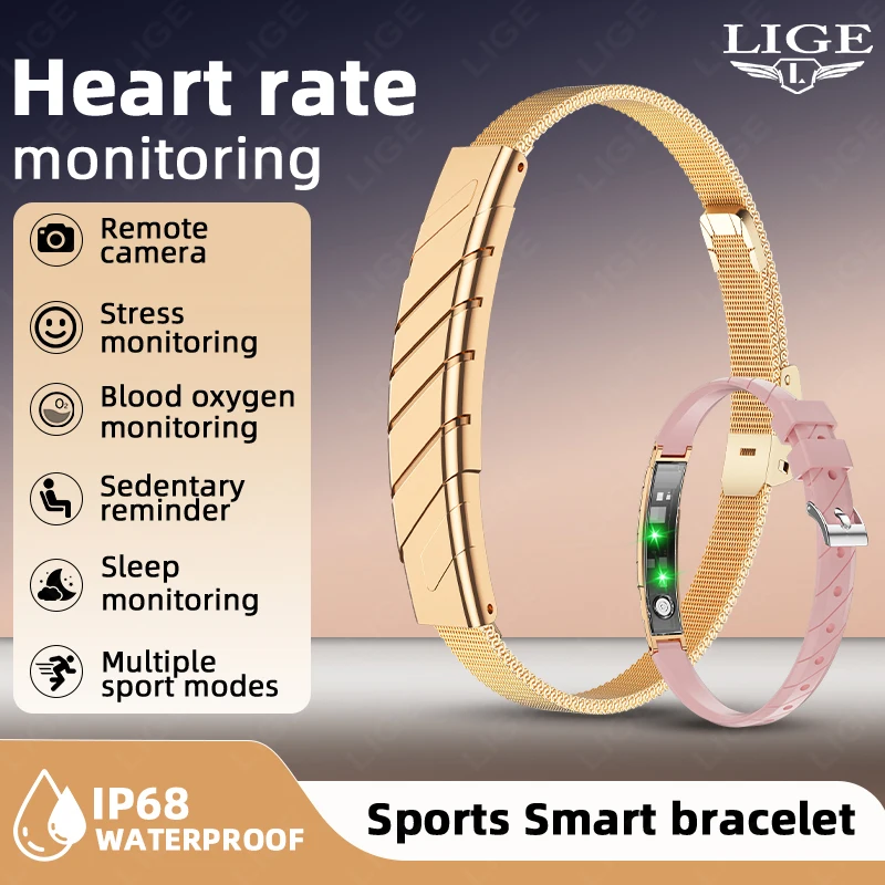 Choice LIGE New Smart Watch Health Heart Rate Sleep Monitor Lightweight Band Watetproof Sports Smart Bracelet Women Smart watch