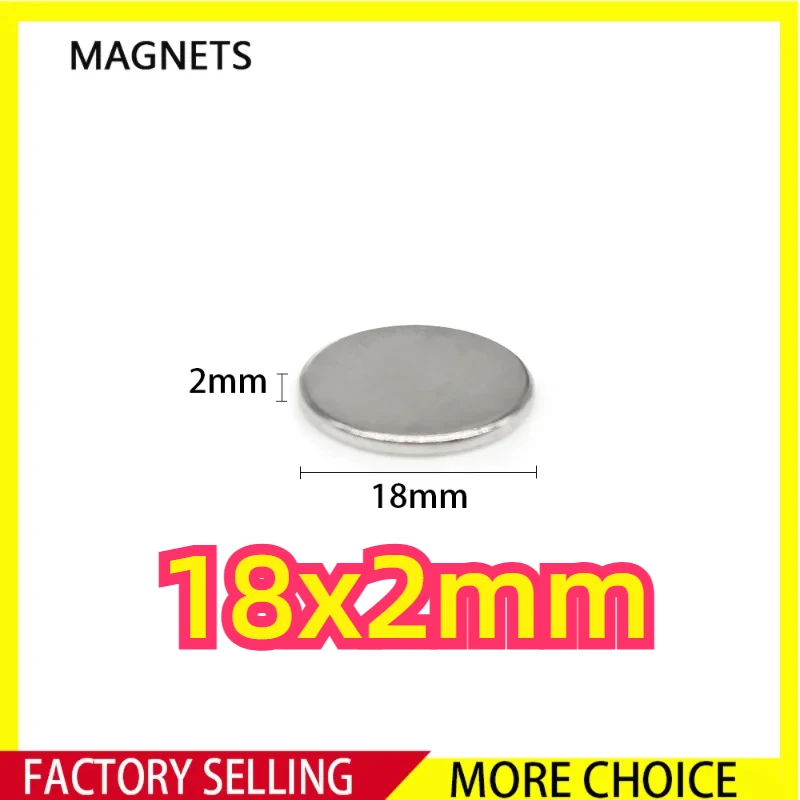 5~100PCS 18x2mm Round Rare Earth Neodymium Magnet N35 Strong Powerful Magnets 18mm x 2mm Permanent Magnet Disc 18*2mm