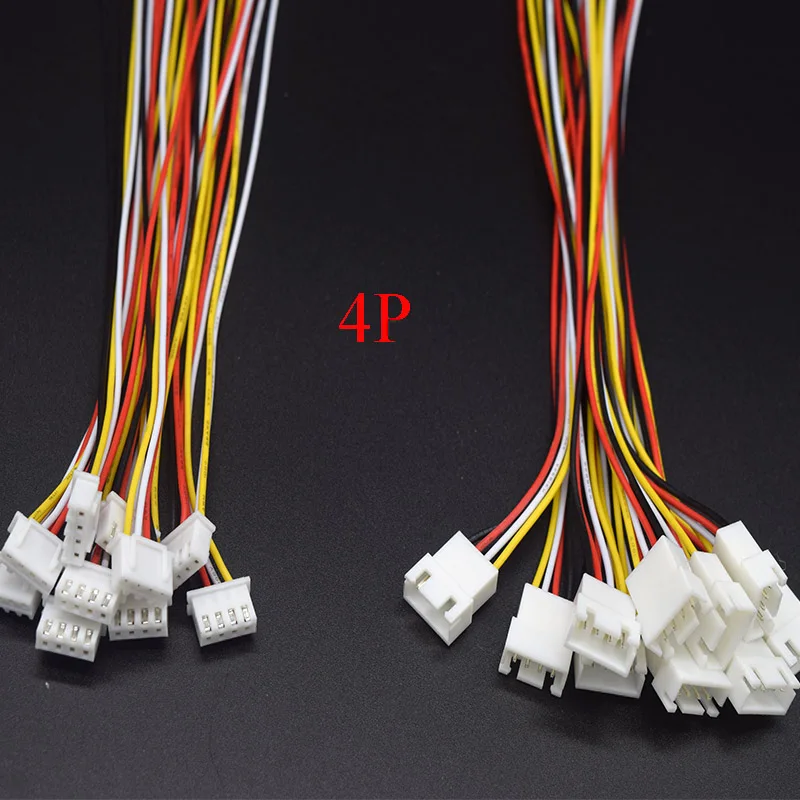 Conector de enchufe Micro JST XH 2,54 2P 3P 4P 5P 6 pines macho hembra, paso de 2,54mm con Cable de carga de batería, 10 pares