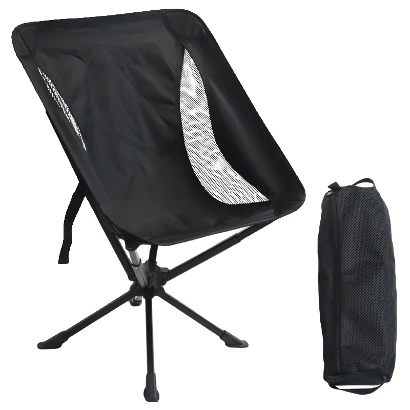 

Folding Camping Chair Backpacking Portable Lightweight Beach Fishing Swivel Chair with Carry Bag for Outdoor Picnic Hiking