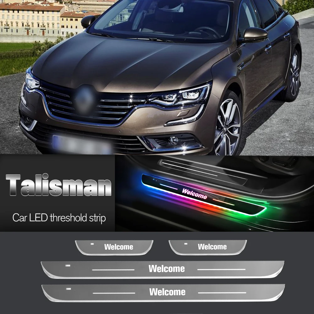 

Car Door Sill Light For Renault Talisman 2015-2018 2016 2017 Customized Logo LED Welcome Threshold Pedal Lamp Accessories