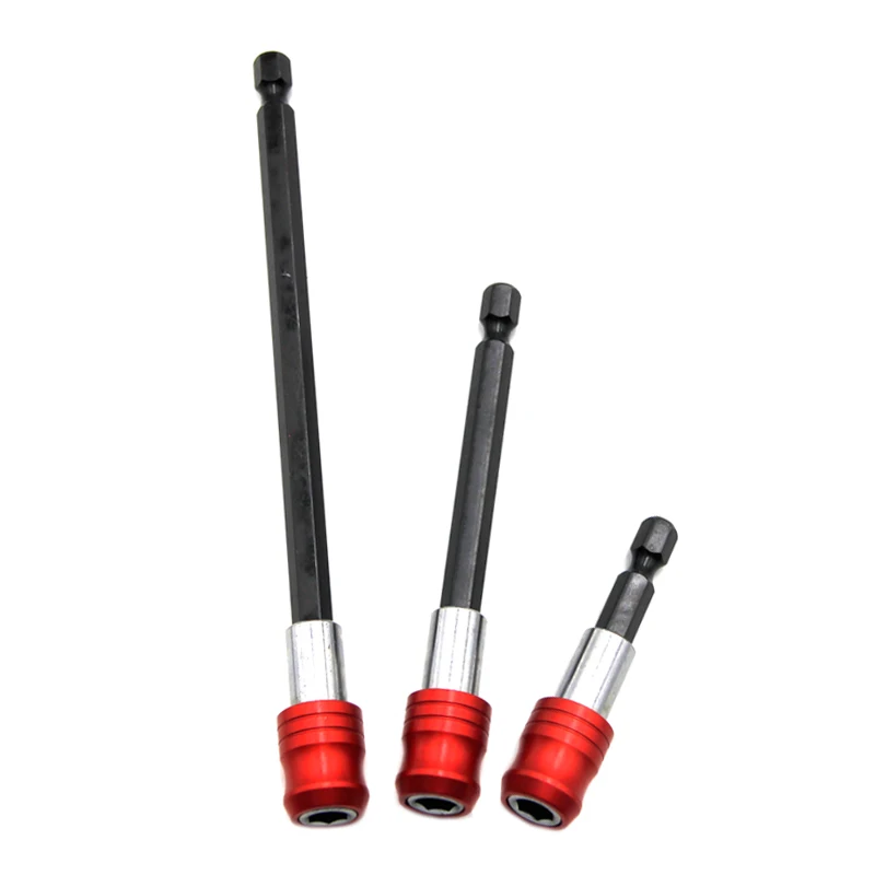 Hexagon handle red quick-release self-locking extension rod 60-150mm screwdriver head extension rod tool set