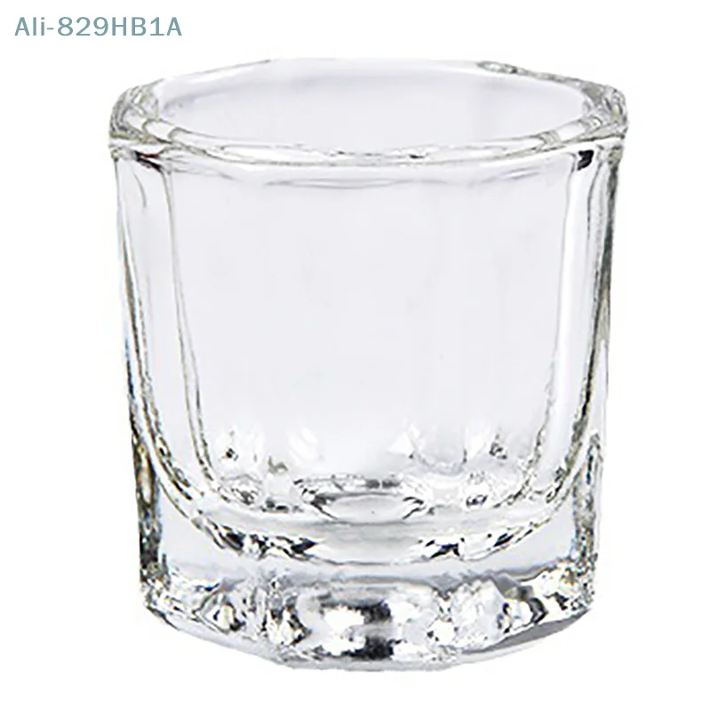 Crystal Glass For Mixing Acrylic Powder Liquid Nail Cup Dappen Dish Lid Bowl Cup Holder Equipment Nail Tools 1pc