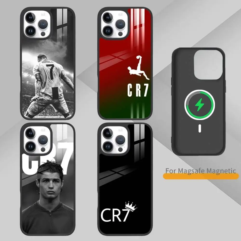 

Player H-Ronaldo C-CR7 Phone Case For iPhone 17,16,15,14,13,Pro,Max,Plus,Magnetic For Magsafe Wireless Charging