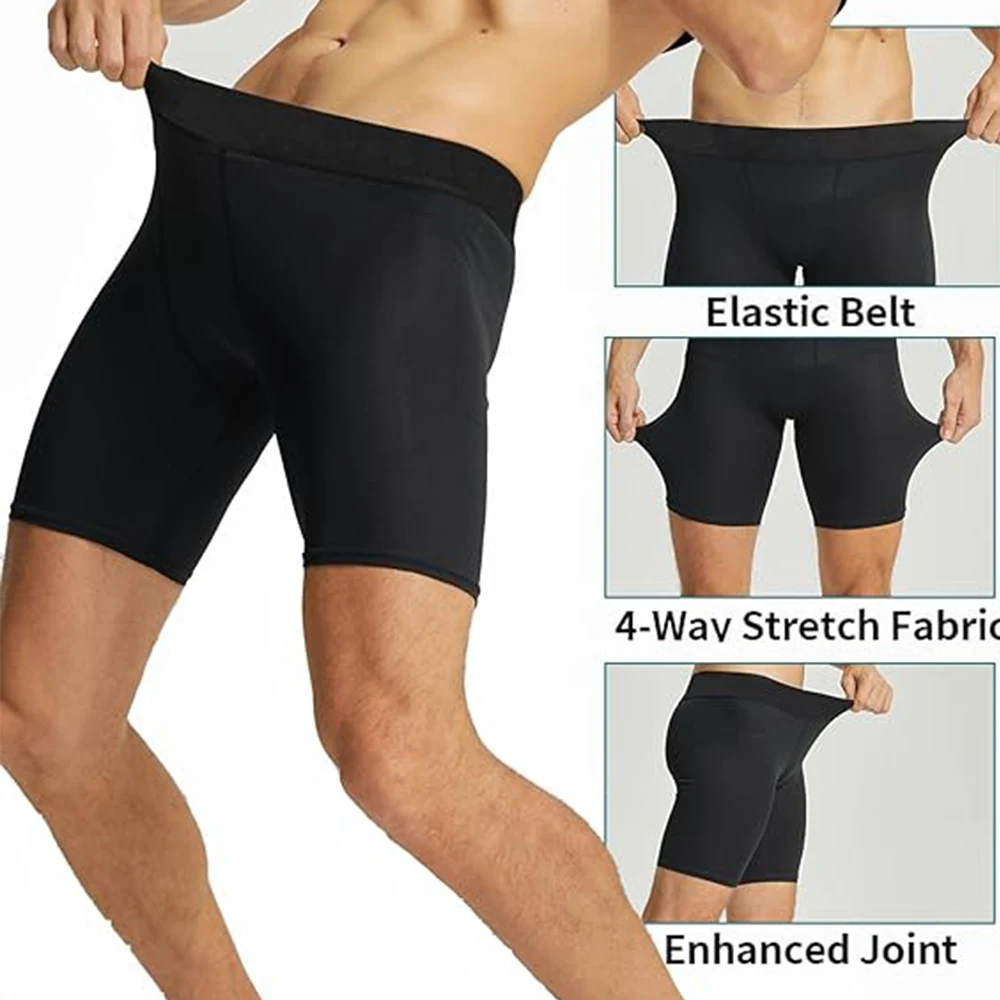 Shorts de compression pour hommes, sous-vêtements athlétiques de basket-ball, slips de performance, collants de sport d'entraînement, 3 paquets