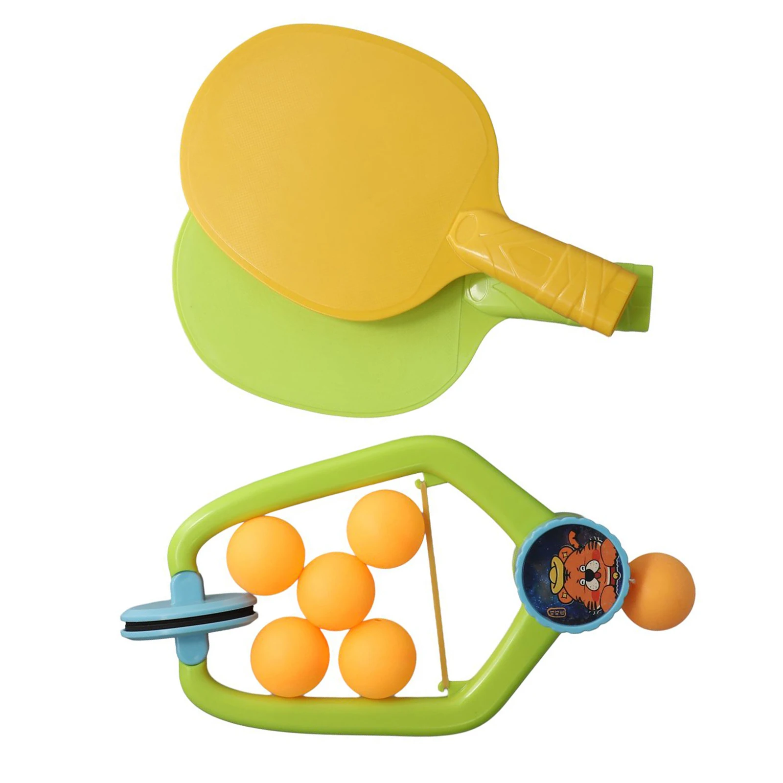 

Table Tennis Training Device 0-2.5m Adjustable Rope DIY Training Green+orange Hanging Parent-child Interaction