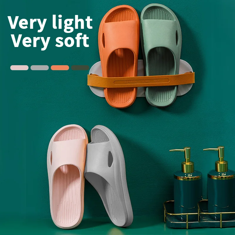 Home Slippers Female Summer Indoor Non-slip Lightweight Household Thick Bottom Couple Bathroom Bath Soft Bottom Sandals Slippers