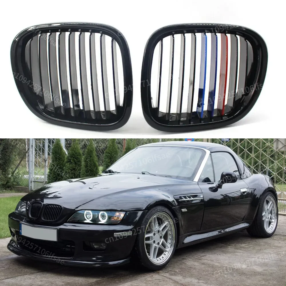 

M Color For Z3 E36 1996-2002 Front Kidney Racing Grille Glossy Black Car Single Slat Sport Grill Glossy Black Grille
