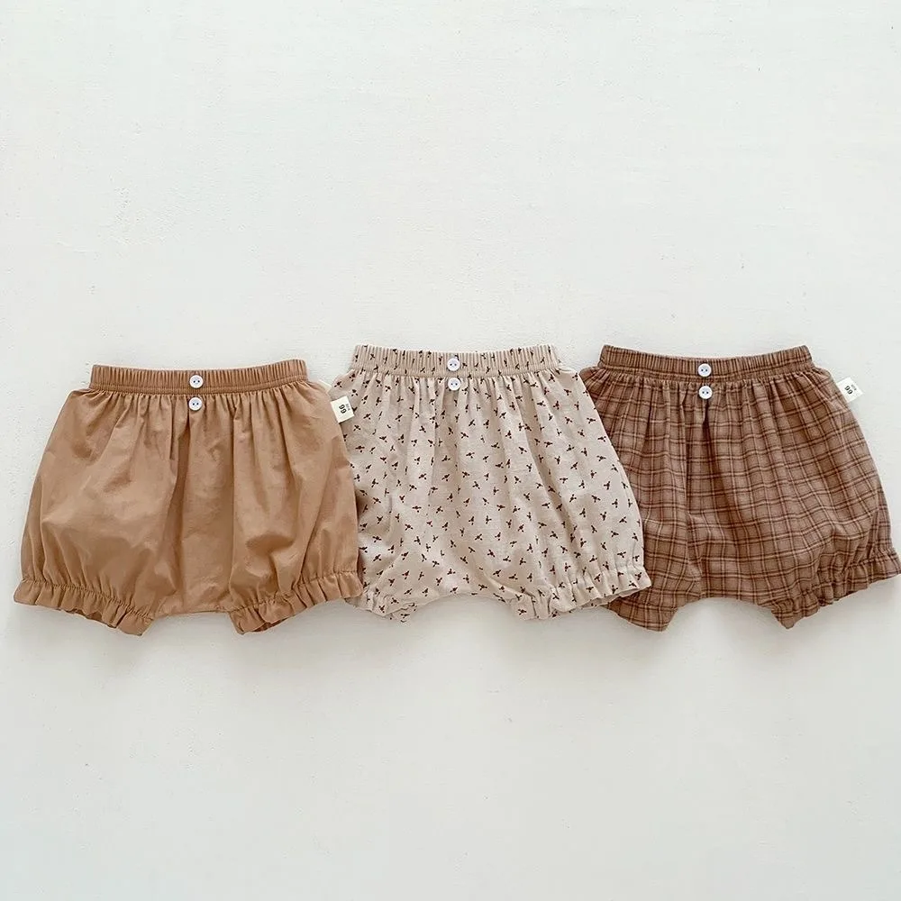 Ircomll 2 pcs Infant Baby Clothes Summer Clothes Baby Shorts For Boys Girls Simple Breathable Unisex Elastic Waist Short 6M-3Y