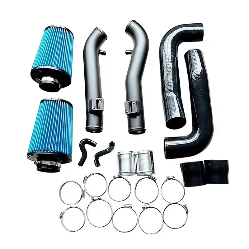 2.5 Inch Cold Intake Kit for 09-20 370Z/09-13 G37 3.7l V6, PCV Vent Hose Kit with Silicone Hose Side