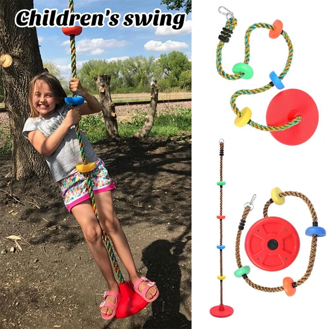 Kids Tree Swing Single Disc Climbing Rope With Platform Indoor Outdoor Playground Colorful Swing Seat Toy Boys Girls Gift AliExpress