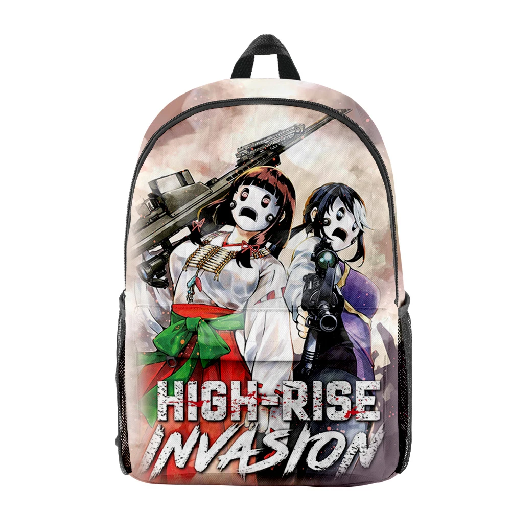 Trendy Popular High-Rise invasión pupil Bookbag Notebook Backpacks 3D Print Oxford Waterproof Boys/Girls Travel Backpacks