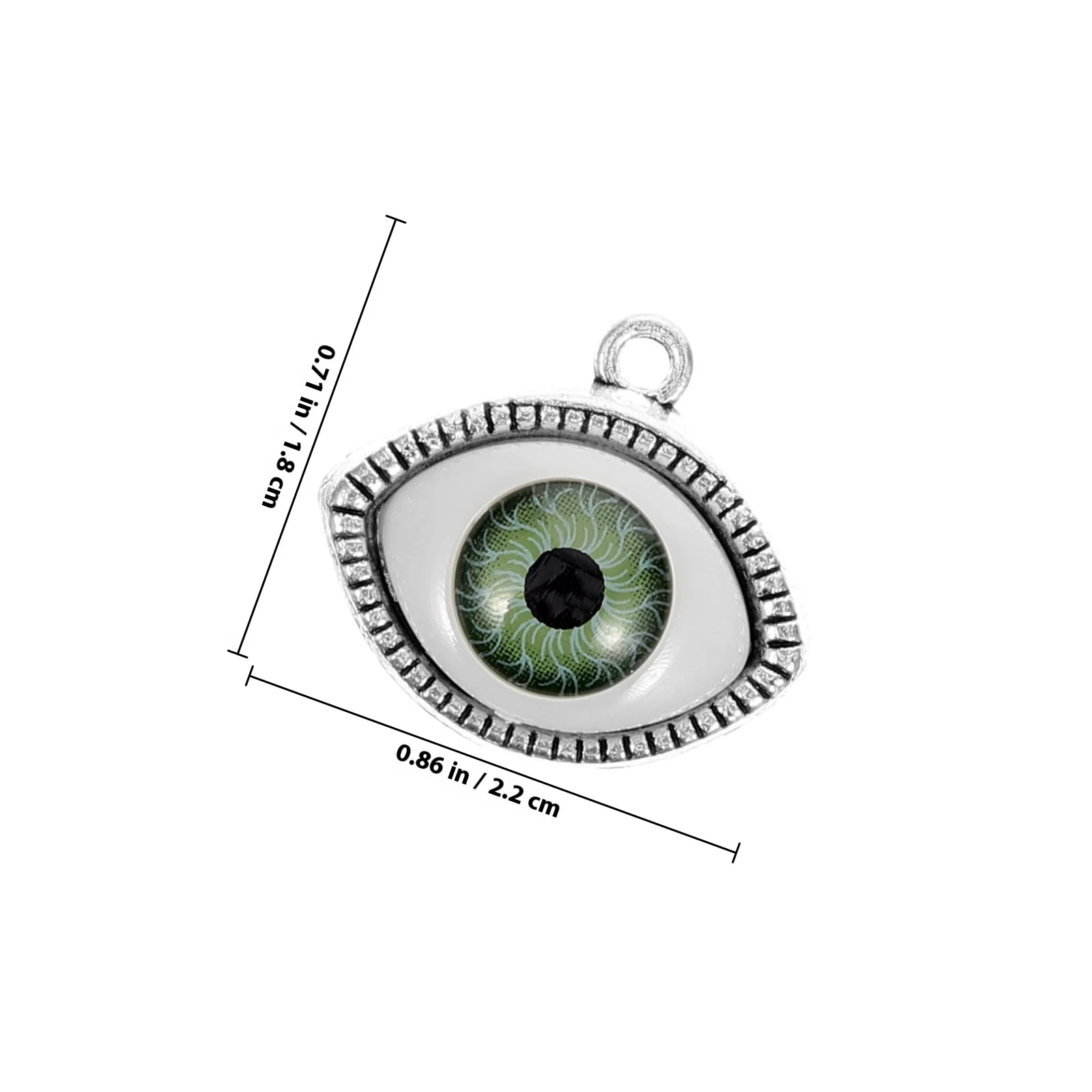 จี้รูปตาปีศาจโลหะผสม 10 ชิ้น สำหรับทำเครื่องประดับ DIY สร้อยคอ สร้อยข้อมือ จี้ตกแต่ง อุปกรณ์งานฝีมือ