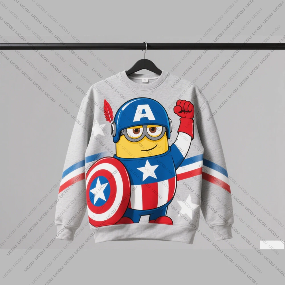 سويت شيرت نسائي من Disney Pure، سويت شيرت بقلنسوة، سروال كابتن أمريكا، طباعة فريدة من نوعها، مقاس كبير، ملابس الشارع، نمط الهيب هوب