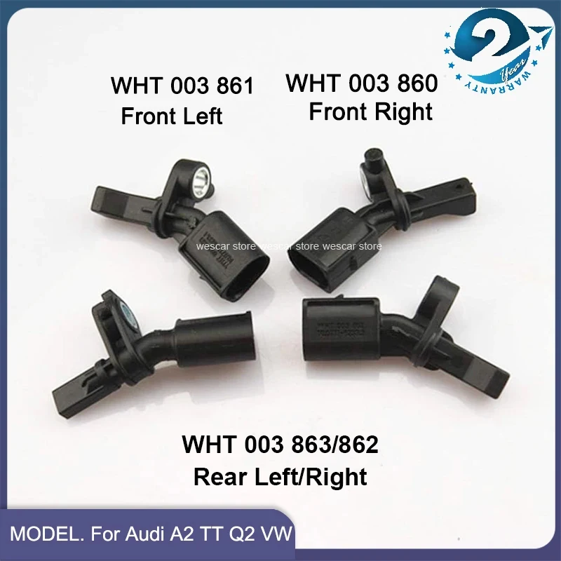 

4 шт. датчик скорости колеса ABS WHT003860 WHT003861 WHT003862 WHT003863 для AUDI A3 TT Seat SKODA OCTAVIA III VW Passat Golf VII