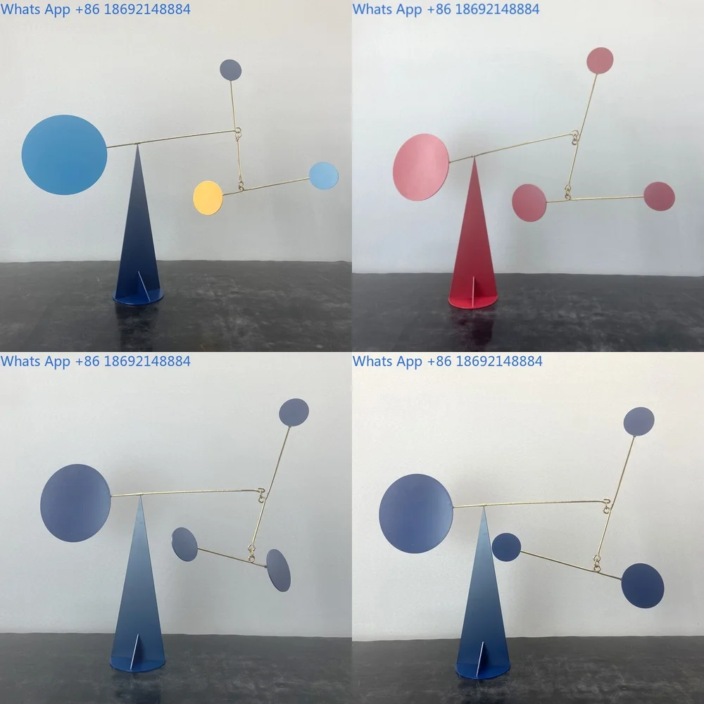 

Home Decor Sculpture for TV Stand Living Room Table Nordic Geometric Art Dynamic Balance Decoration