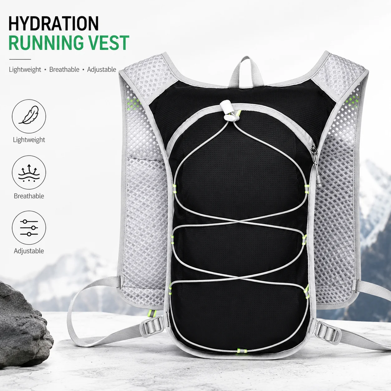 Reflective Vest Cycling - Lightweight Cycling Hydration Backpack Reflective Running