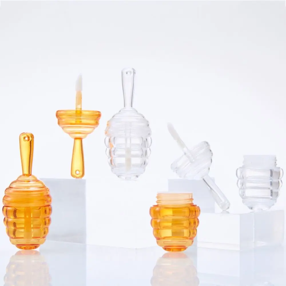 Honeycomb Shape Honeycomb Lip Gloss Empty Tube Durable Plastic Cute Empty Lip Gloss Bottle DIY Empty Honey Pots Travel