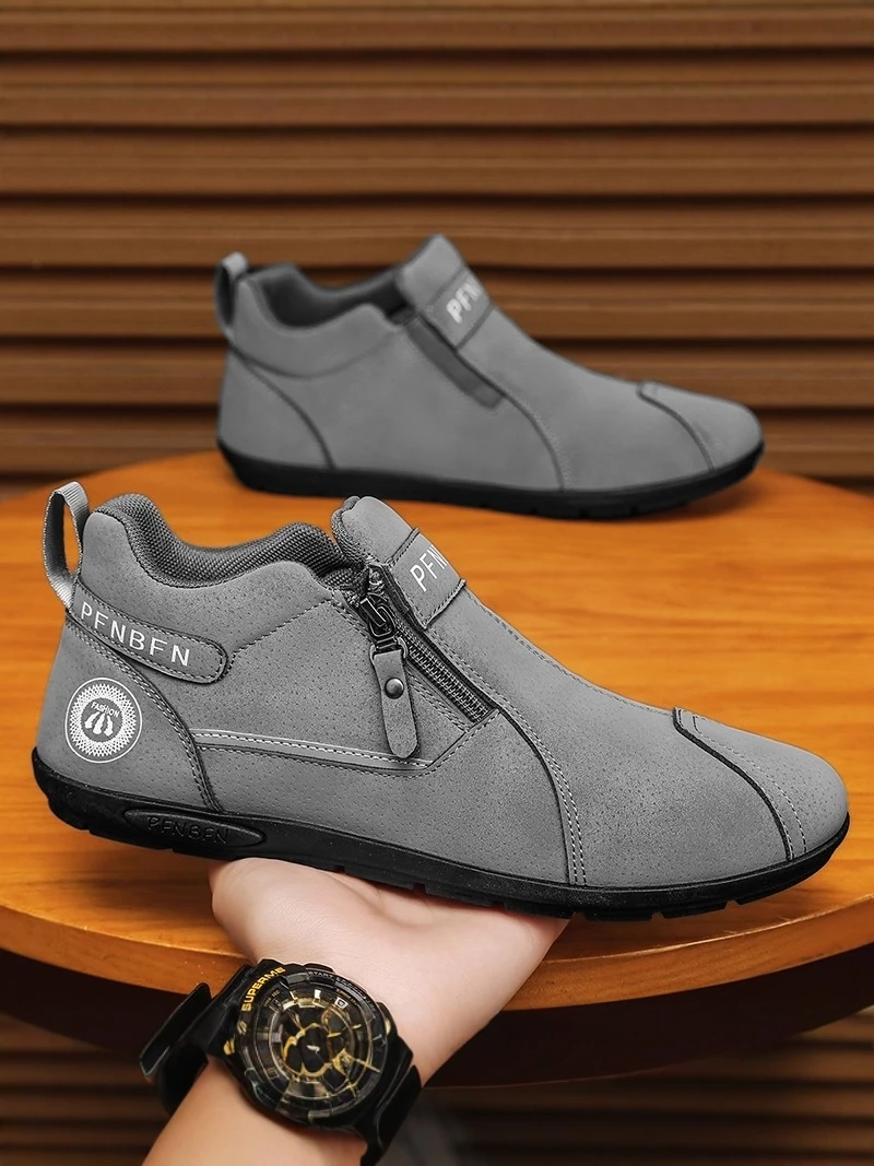Men's Casual Slip-On Shoes Soft Bottom Labor Protection Bean Shoes Fall 2026 New Style Fashionable Single Shoes for Youth