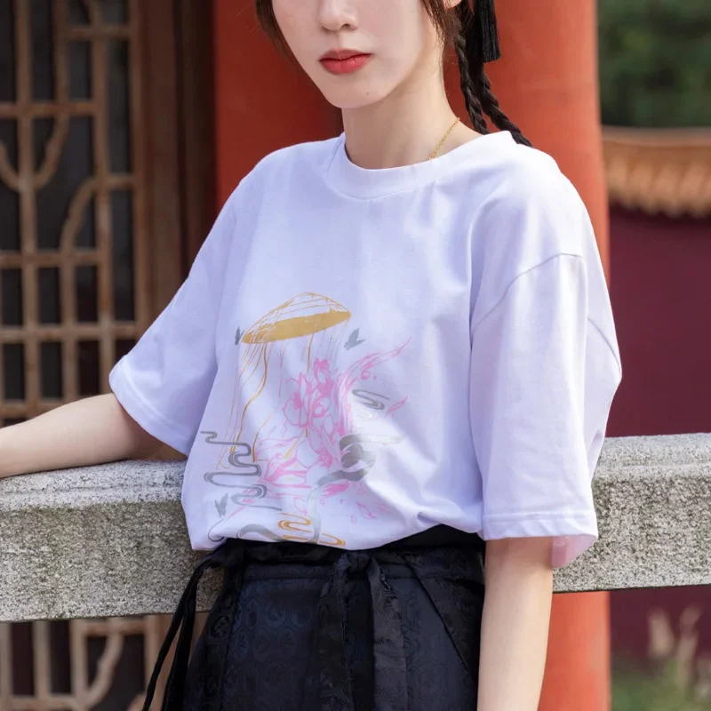 Heaven Official's Blessing Hua Cheng Xie Lian Anime Short-Sleeve Graphic T-Shirt Summer Thin Action figure Gift