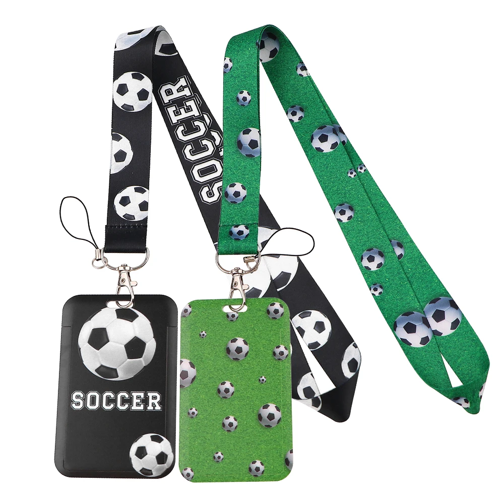 Soccer Pattern Men Lanyard For Keys ID Card Cover Badge Holder Phone Charm Key Lanyard Neck Straps Keychain Accessories Gift