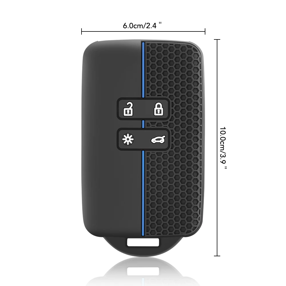 Silikonowa obudowa na kluczyk samochodowy pokrowiec na Renault Koleos Kadjar Megane talizman Captur Espace Clio 2016-2023 Dacia Duster 2023 przycisk