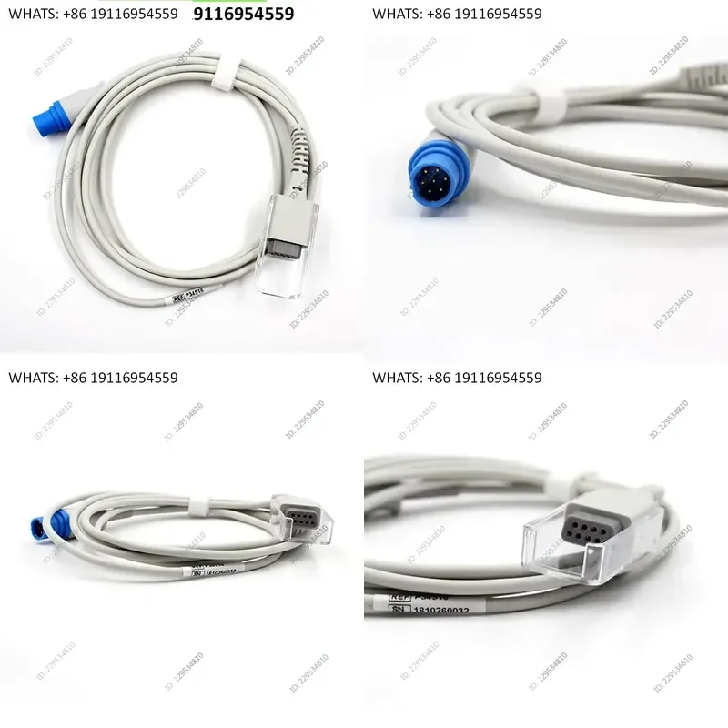 For T5/6/8/uMEC/iMEC/ePM/D ECG Monitor Blood Oxygen Extension Cable Main Cable