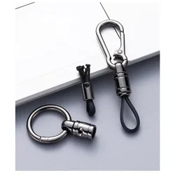 Car Key Chain Pendant Men's Waist Hanging Buckle Metal Simple Key Ring Car Accessories Car Fashion Business Anti-lost Key Chain