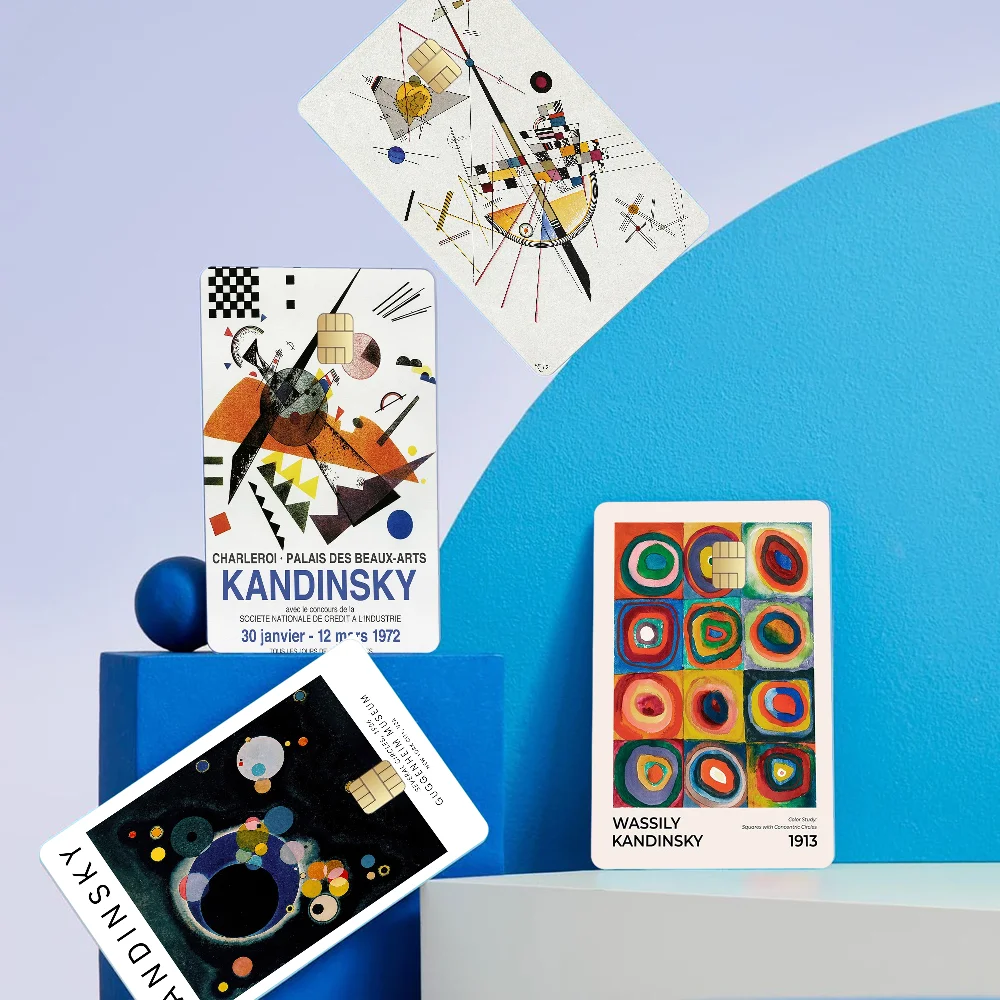 

Kandinsky Famous Painting Matte Film Cover Skin Sticker For Credit Card Bank Debit Bus Card