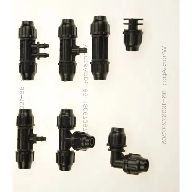 

8/12, 9/12 specifications lock variable diameter tee, garden watering water pipe positive tee, three-hole transfer tee