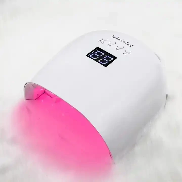 Oplaadbare Cordless Nail Uv Led Lamp Nail Lamp 86W Draadloze Gel Nagellak Droger Rood Licht Manicure Licht Met Handvat