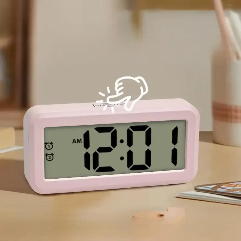 Digital alarm clock mute and smart alarm clock with LED light alarm clock with snooze function date temperature function teen gi