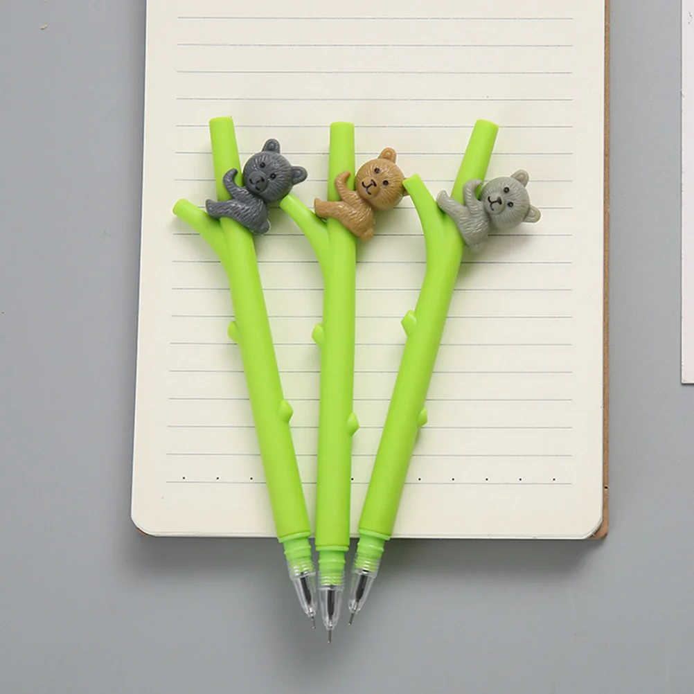 12Pcs Koala Gel Pen Set Cute Animal Design Perfect for Students Study Smooth Writing Gel Ink Black Blue Pens Cartoon School