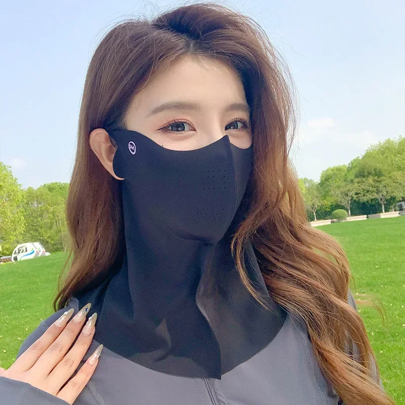 

Women Summer UV Protection Neck Scarf Ice Silk Face Mask Cover Outdoor Wrap Cover Sports Cycling Sun Proof Sunscreen Dustproof