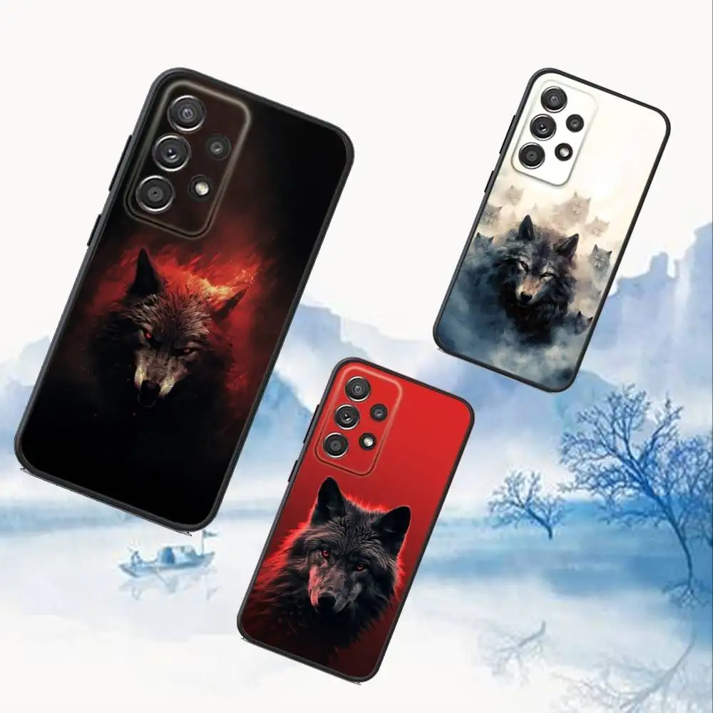 

The Wolf Phone Case For Samsung S25,S24,S21,S22,S23,S30,Ultra,S20,Plus,Fe,Lite,Note,10,9,5G Black Cover