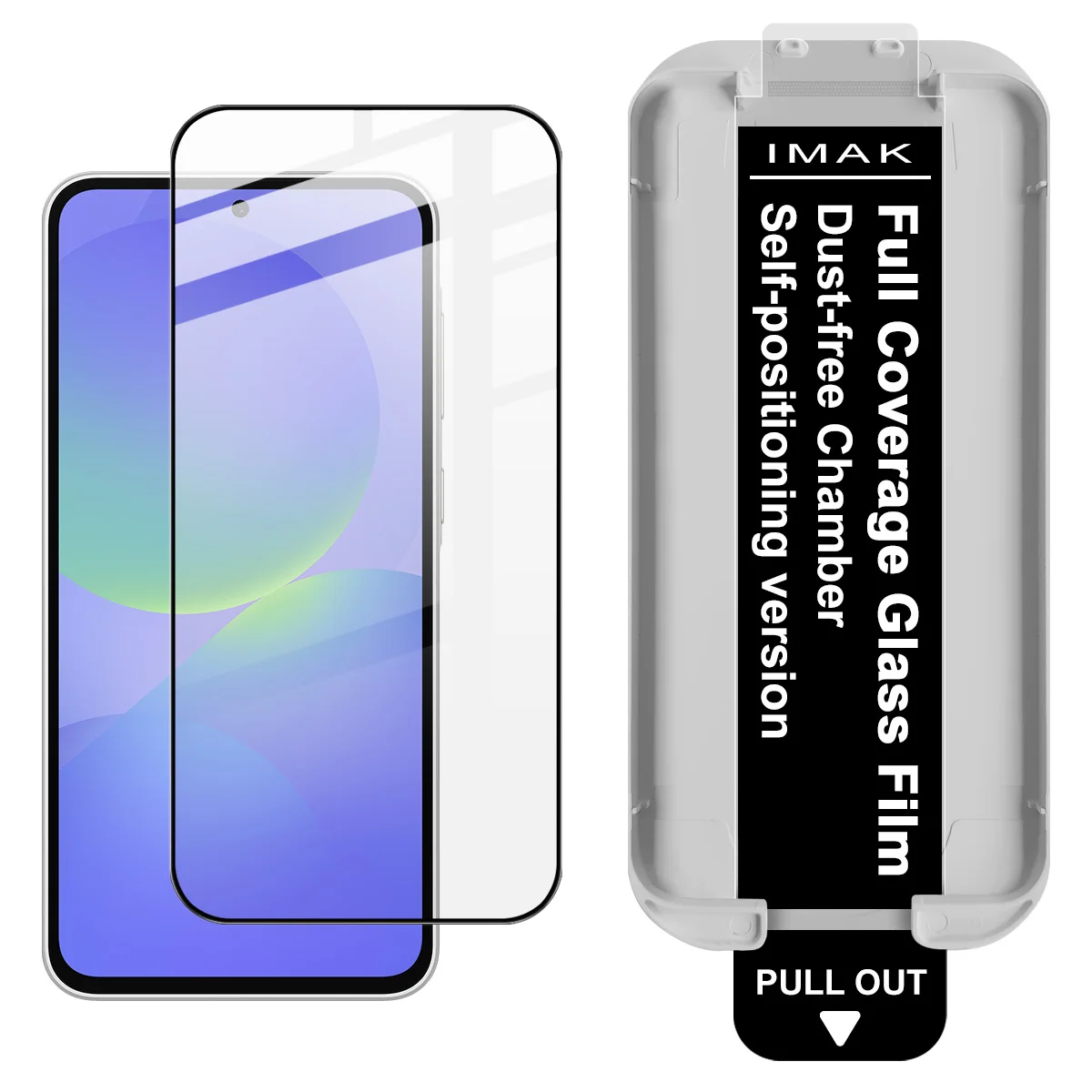 

Защитное стекло IMAK Pro+ для Samsung Galaxy A35 A36 A55 A56 5G, с пылезащитной камерой и локатором пленки