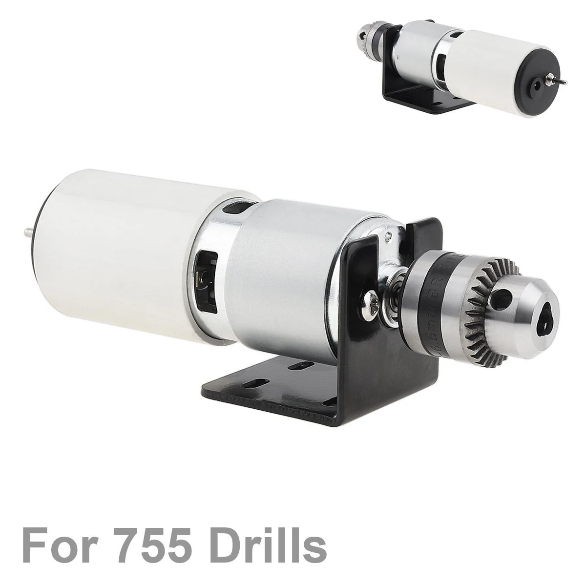 

775 Motor 12-24V Table Drill Positive Inversion Lathe Press Motor with B10 Drill Chuck and Mount Bracket for Milling Machine