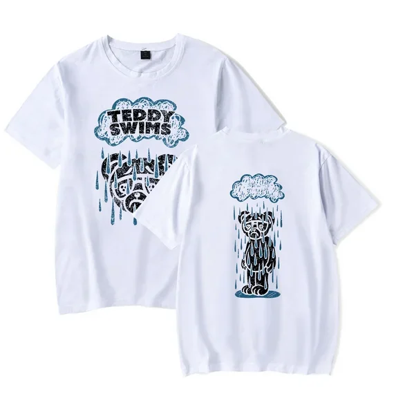 Teddy Swims Merch Rainy Day Teddy T-shirt t shirt Men Women Fashion Short Sleeve Summer Tee Crewneck Top