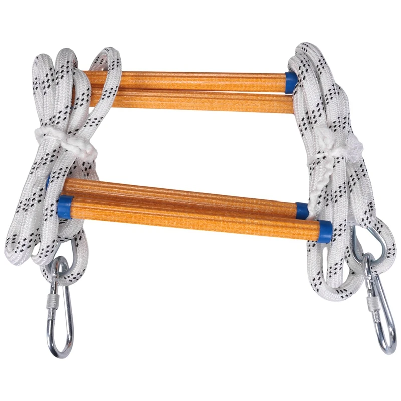 6.5Ft Flexible Ladder Rope Ladder Insulated Ladder Rescue Ladder Rock Climbing Anti-Skid Engineering Rope Ladder