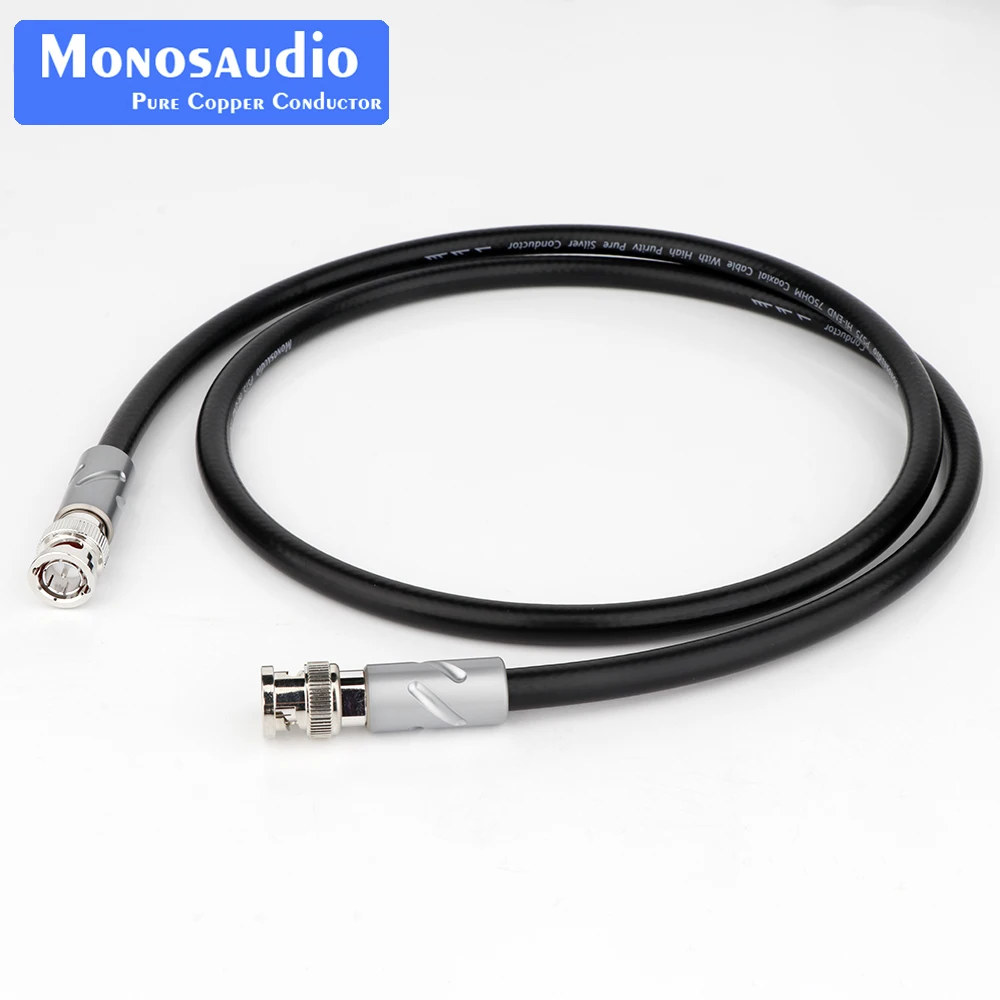 Monosaudio PS75B8R HIFI srebro kabel koncentryczny BNC HiFi EXQUiS przewód cyfrowy czyste srebro kabel Audio SMA