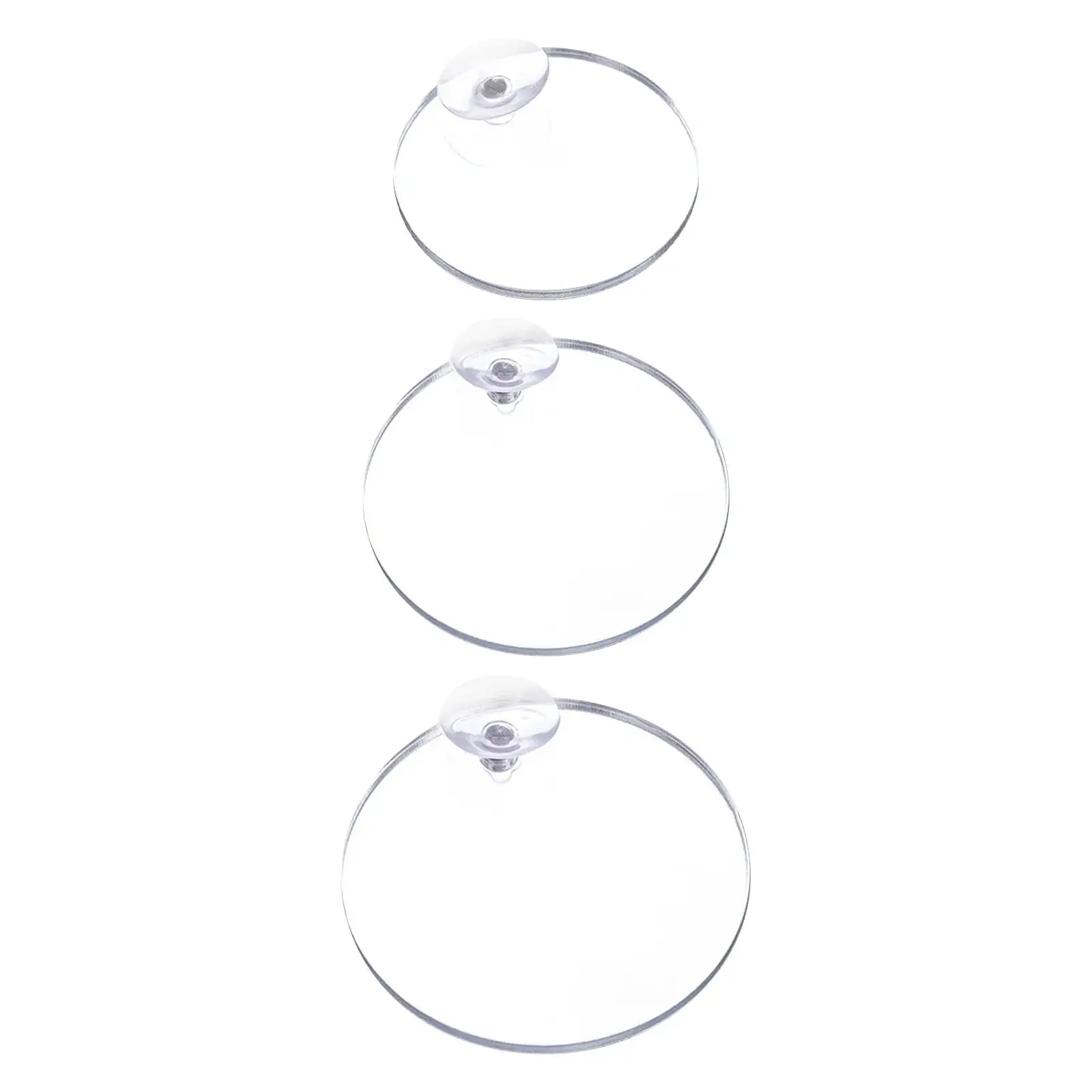 Round Betta Exercise Mirror Acrylic Fish Training Toy with Suction Cup for Fish Tank Enrichment