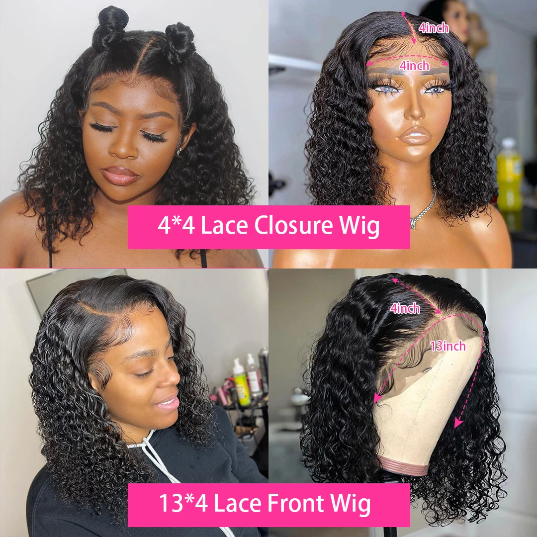 13X4 Curly Wigs Bob Wig Ready to Wear Glueless Kinky Curly Lace Front Human Hair Wigs for Women Perruque Cheveux Humains On Sale image 5